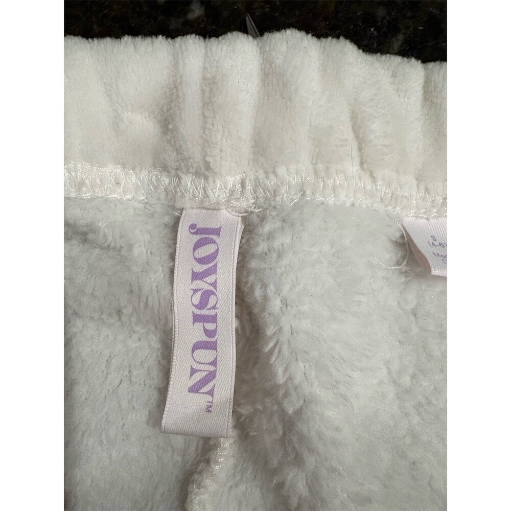 Joyspun Lounge Jogger Pants Womens S Ivory Textured Cozy Pockets Pull-On - Picture 4 of 7